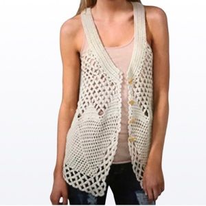 Free People Crochet Vest